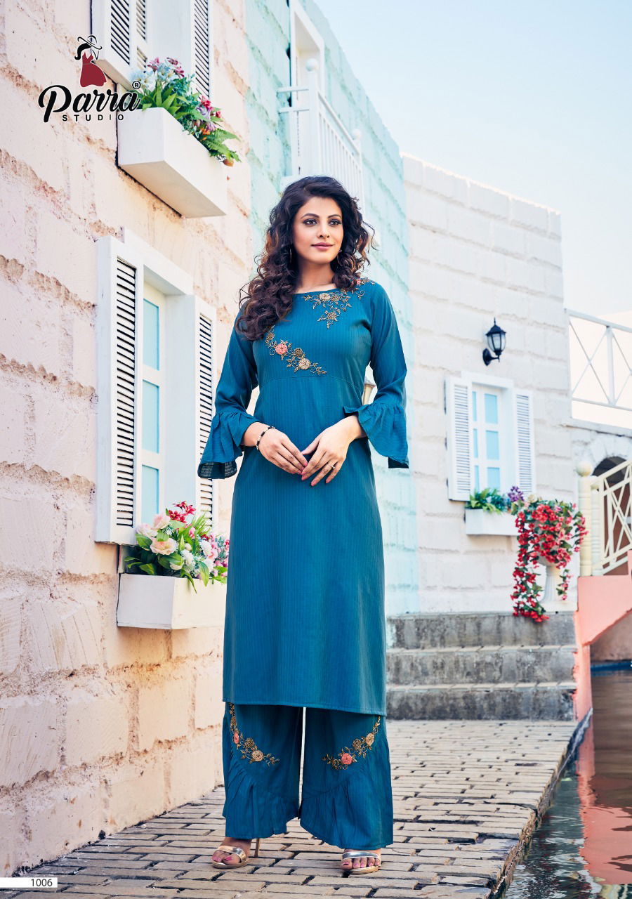 Parra Angelina 1 Stylish Festive Wear Fancy Kurti With Bottom Collection